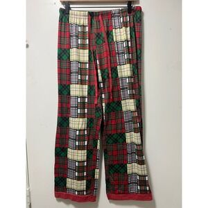 Simply Southern Christmas Plaid Patchwork Pajama Pants Mens Small Holiday Lounge